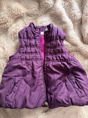 Nina Purple Puffer Vest with Pink Lining